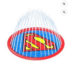 DC Comics Superman Splash Pad Sprinkler Outdoor Water Toy 60 Inches Wide Kids